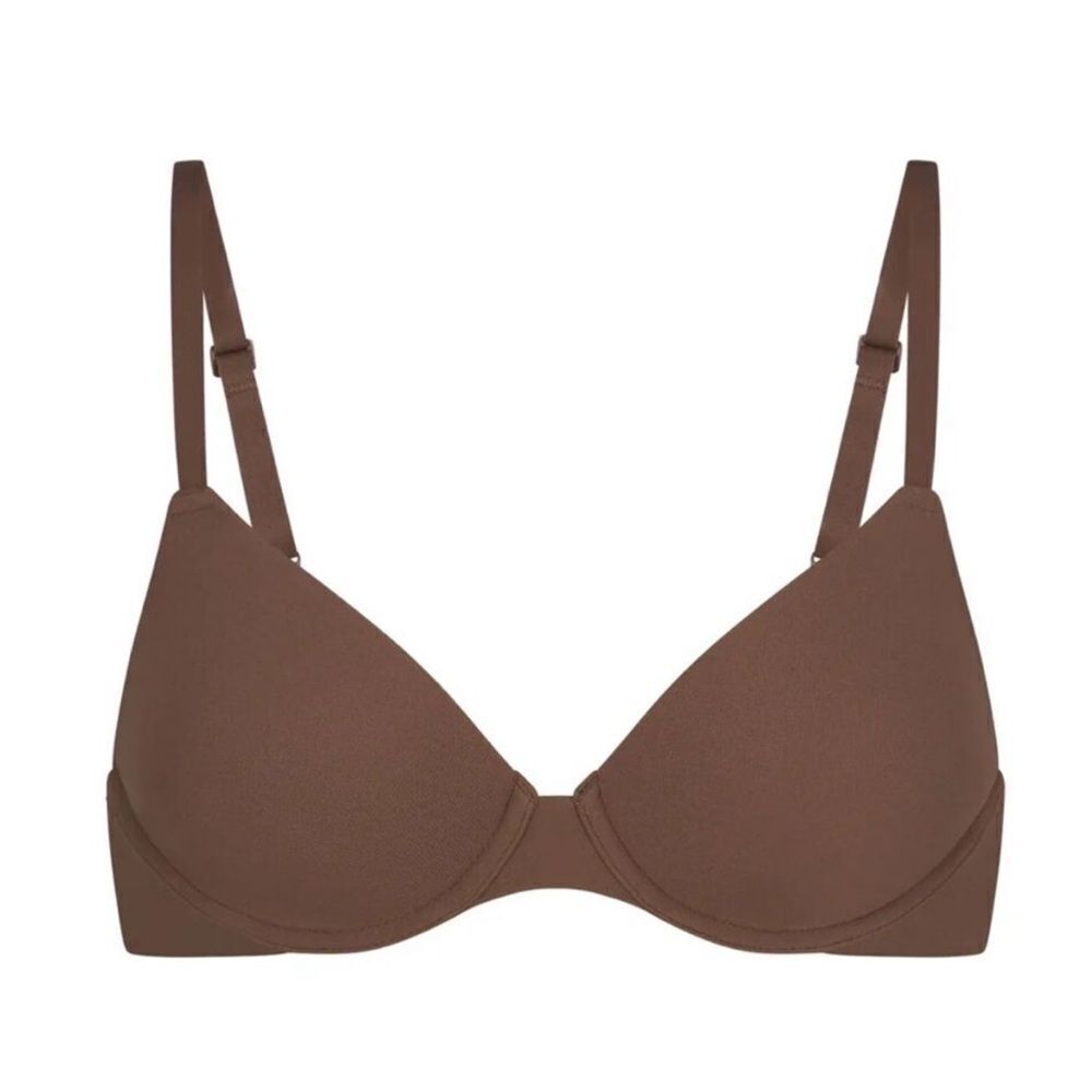 NWT SKIMS Fit Everybody T-Shirt Demi Bra In Oxide Brown - Picture 5 of 8